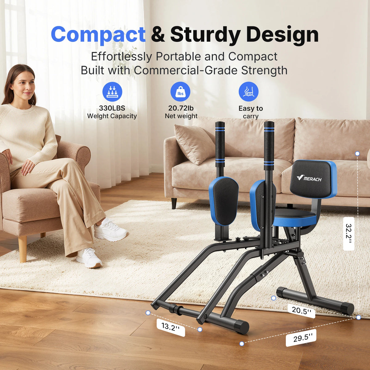 MERACH Adjustable Hip Abductor Machine for Glute and Thigh Training