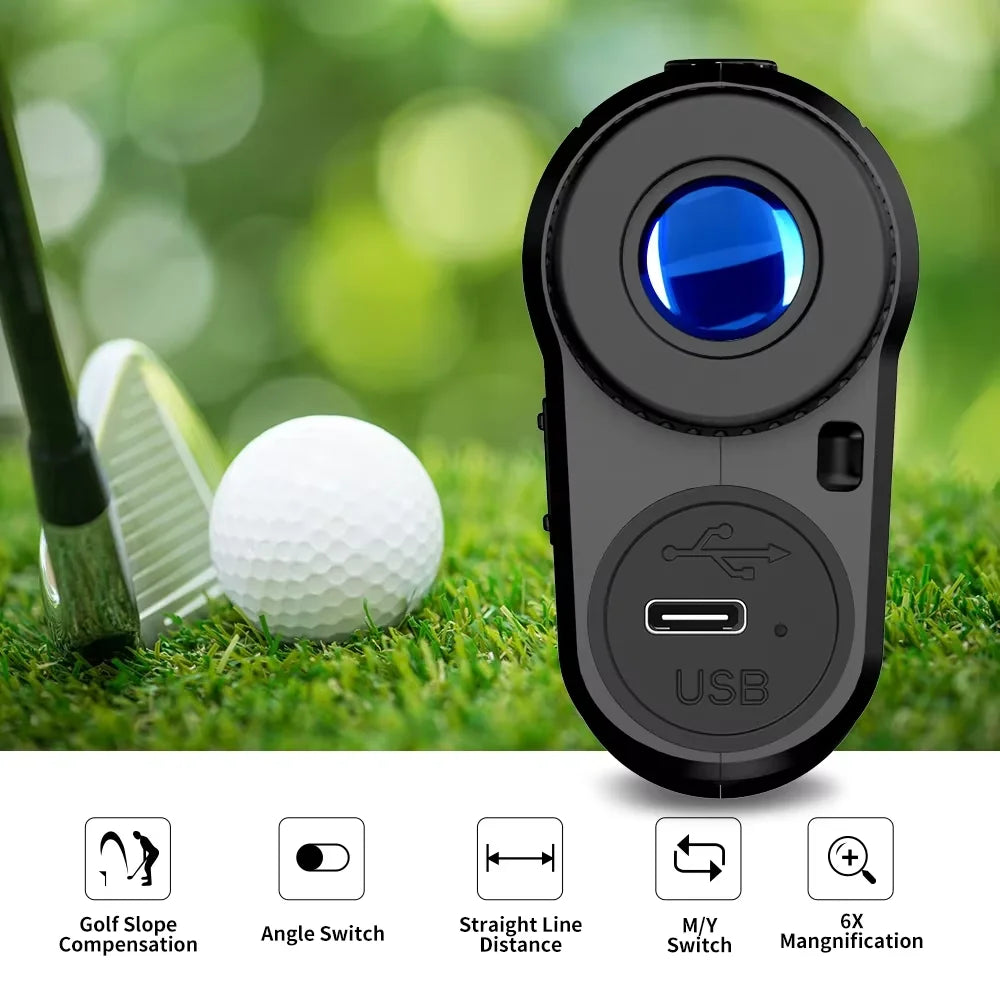 Nohawk Golf Rangefinder Slope 1000M Range 6X Magnification Flag Lock