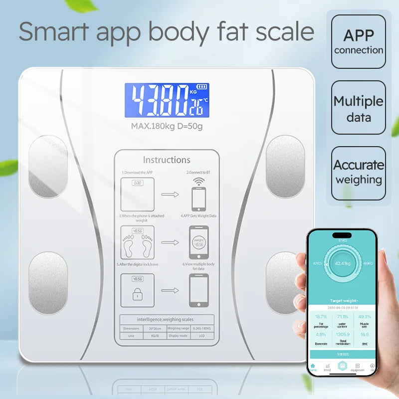 LED Digital Body Fat Scale For Weight And Health Monitoring