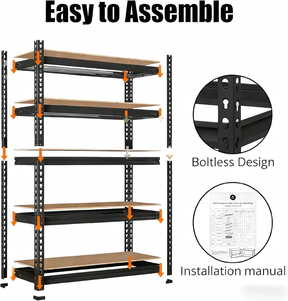 Heavy Duty Metal Garage Storage Shelving And Utility Rack