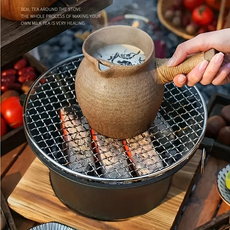 Cast Iron Charcoal And Alcohol Outdoor Camping Cooking Stove