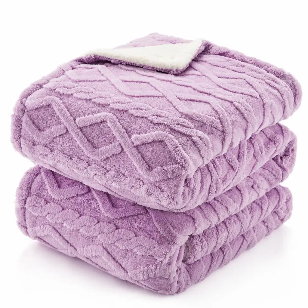 Electric Heated Throw Blanket With Fast Heating And Safety Controls