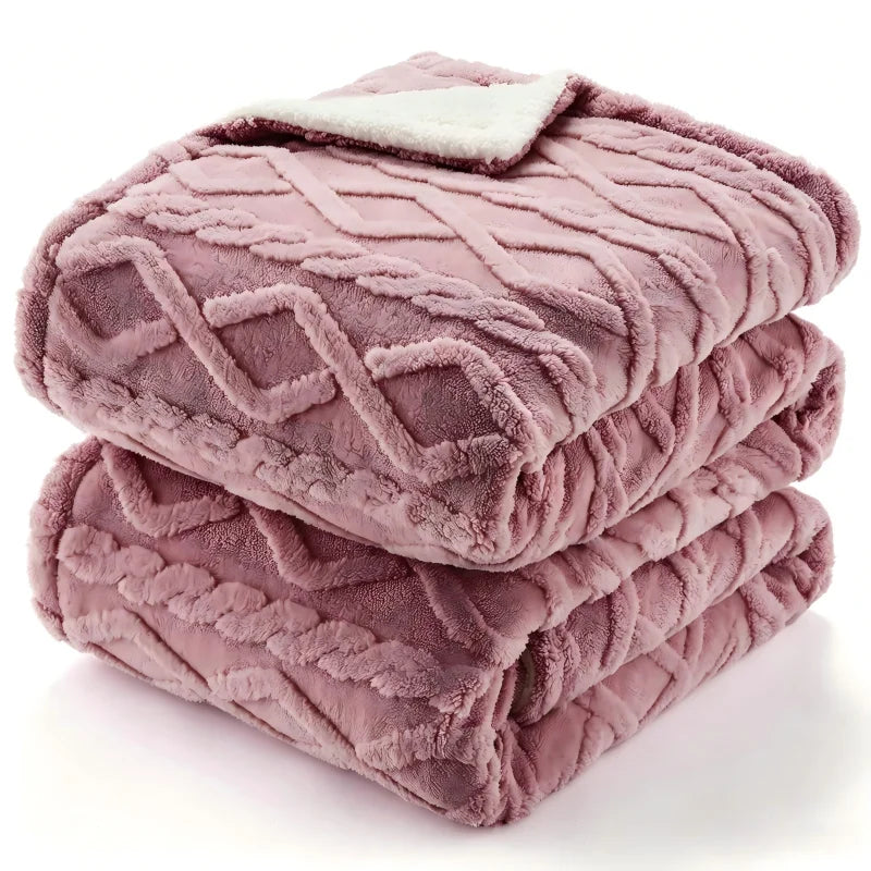 Electric Heated Throw Blanket With Fast Heating And Safety Controls