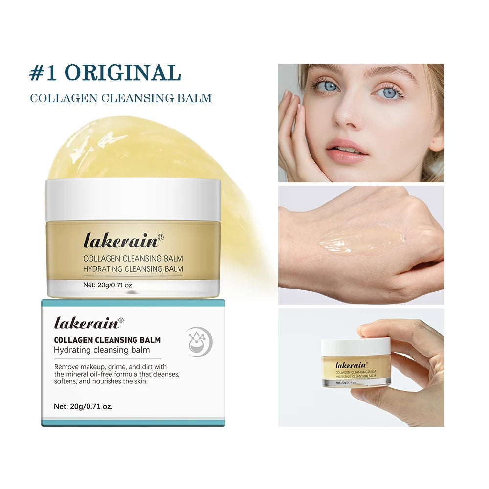 Lakerain Collagen Cleansing Balm Gentle Makeup Remover Facial Cleanser