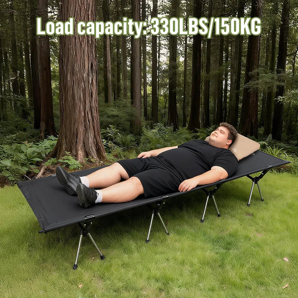 Night Cat Folding Camping Cot for Adults Portable Outdoor Bed