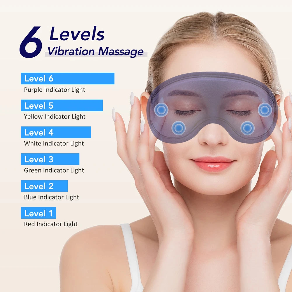 PASTSKY 3D Heated Eye Massager Mask With Smart Timer Control