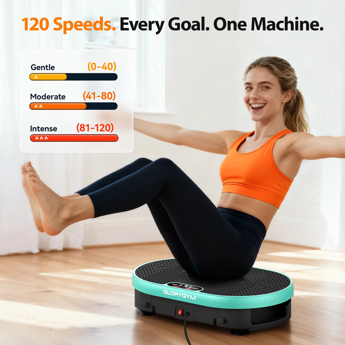 LED Display Whole Body Vibration Plate Exercise Machine Fitness Equipment