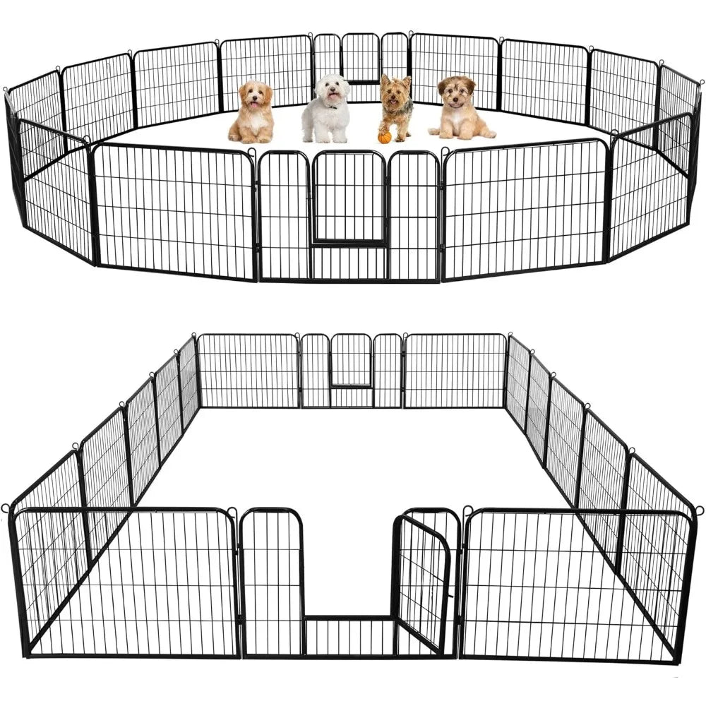Heavy Duty Metal Outdoor Dog Playpen for Camping and Yard