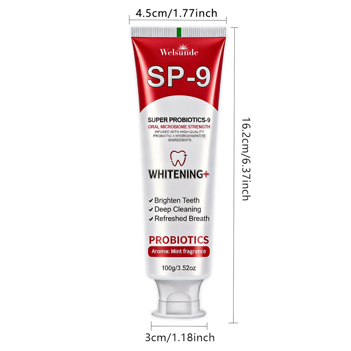 Welsunde Whitening Toothpaste With Probiotics And Hydroxyapatite For Fresh Breath