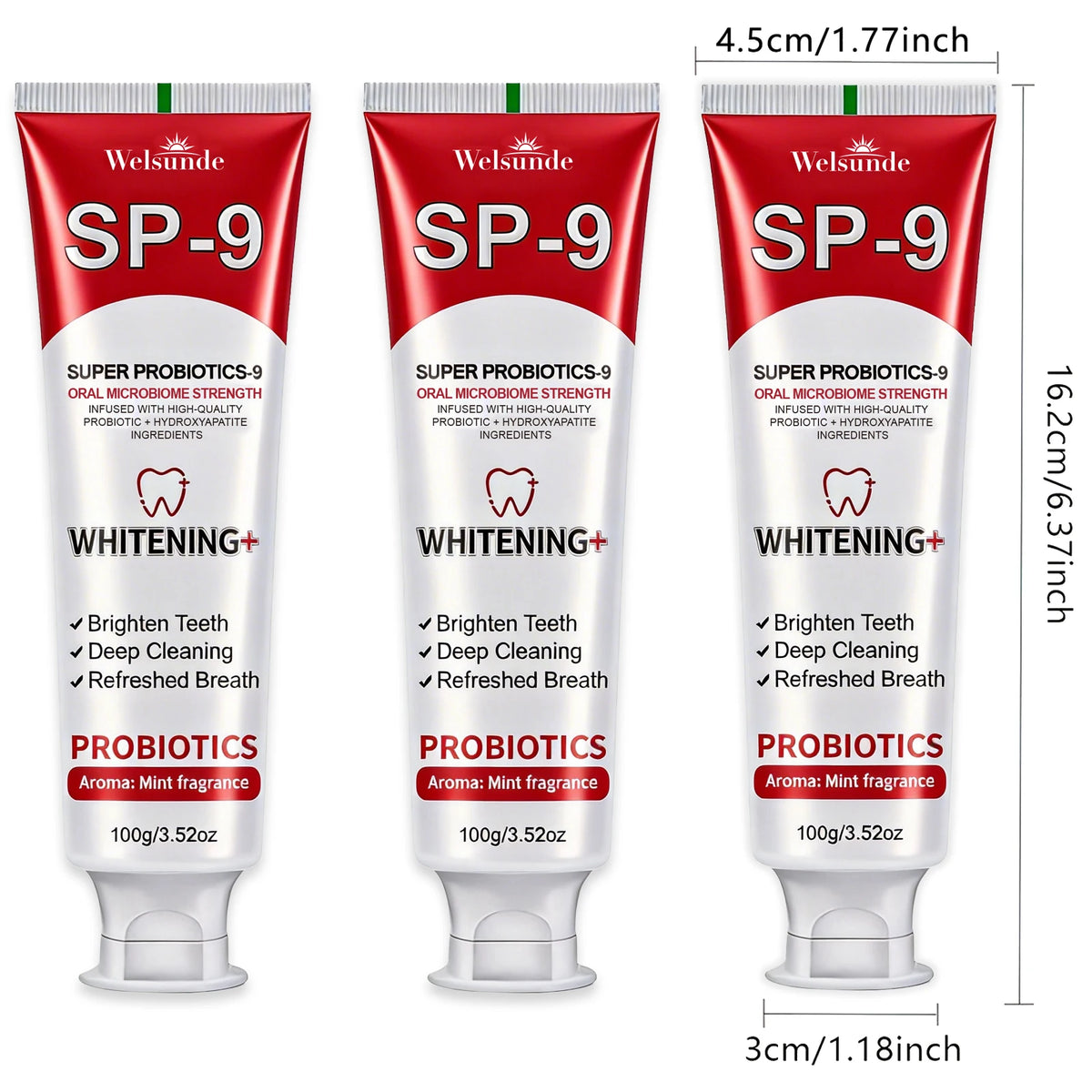 Welsunde Whitening Toothpaste With Probiotics And Hydroxyapatite For Fresh Breath