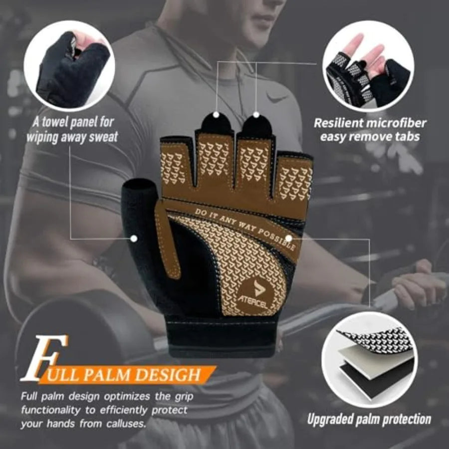Men Lightweight Weight Lifting Gloves Full Palm Protection