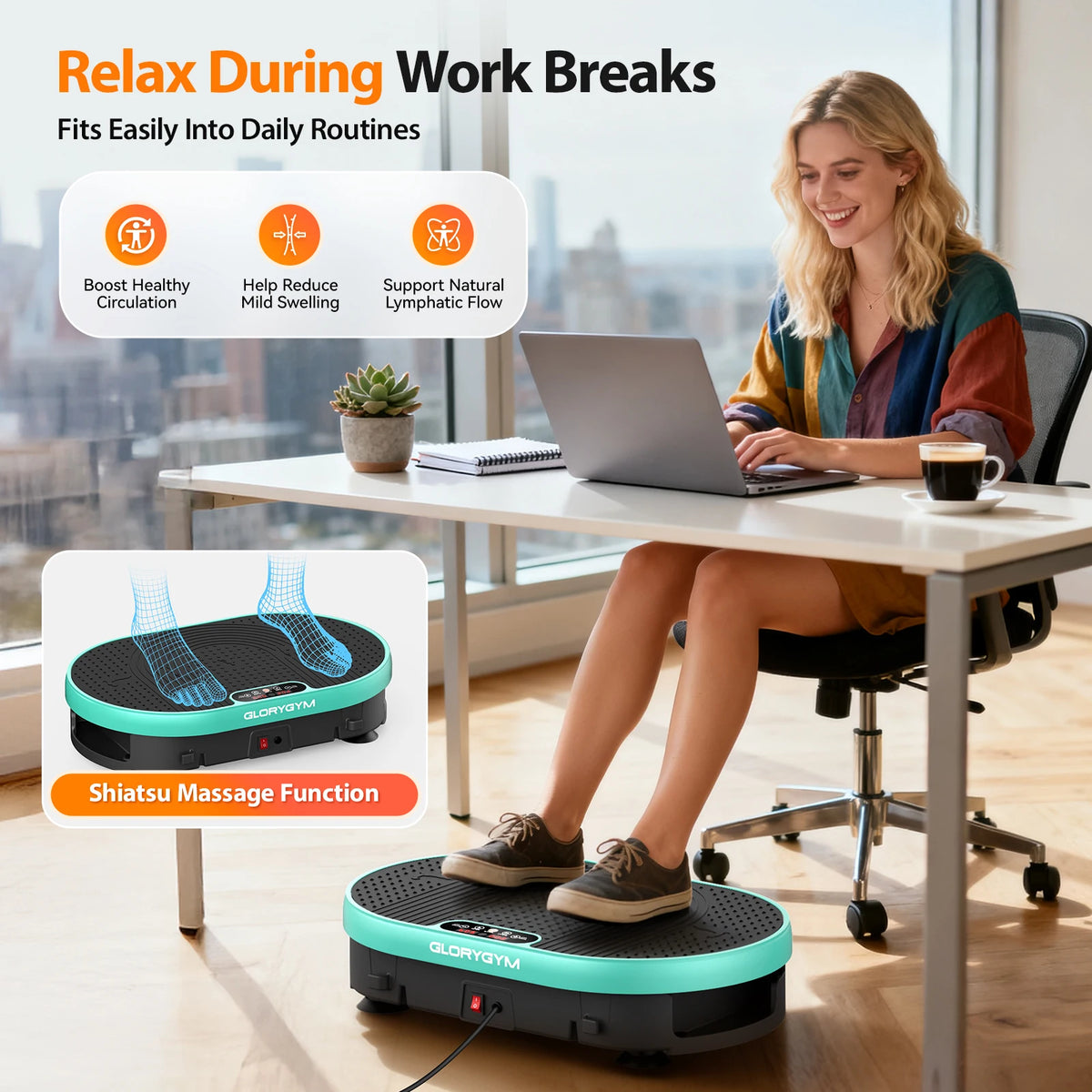 LED Display Whole Body Vibration Plate Exercise Machine Fitness Equipment
