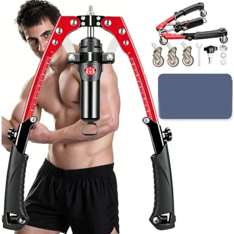 Adjustable Hydraulic Twister Arm Trainer And Ab Roller Wheel