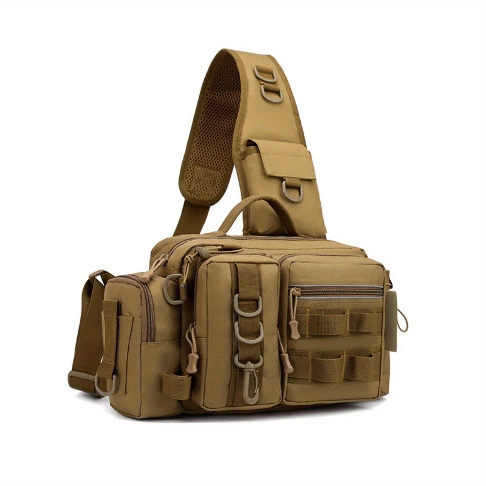 Nylon Fishing Tackle Backpack And Waist Bag For Outdoor