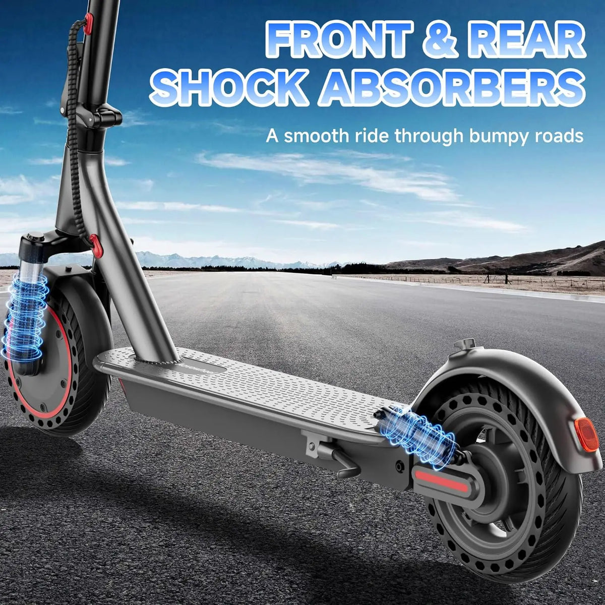 AOVOPRO 500W Electric Scooter With App Control And Solid Tires