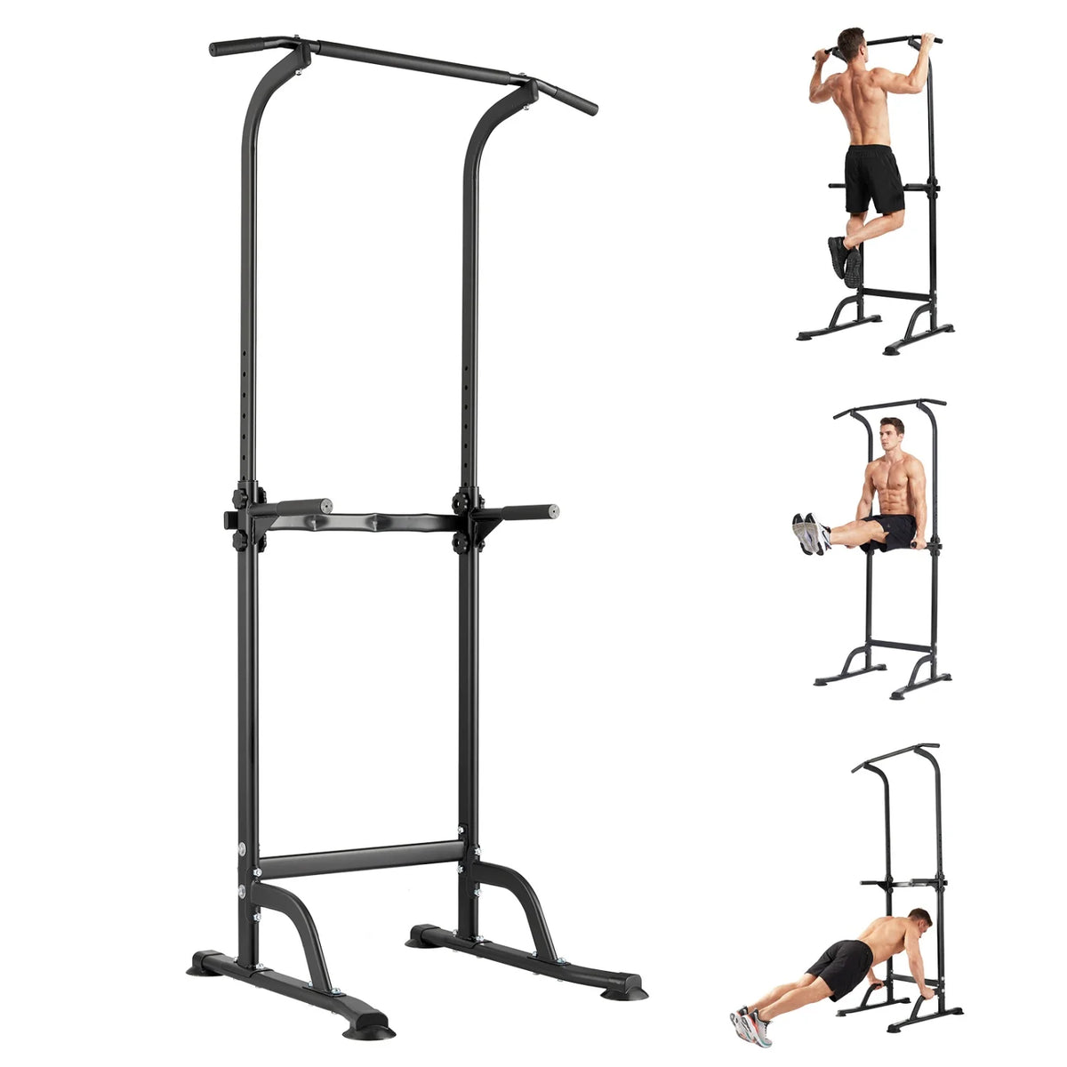 HiMISS Adjustable Power Tower Pull Up Dip Station Home Gym