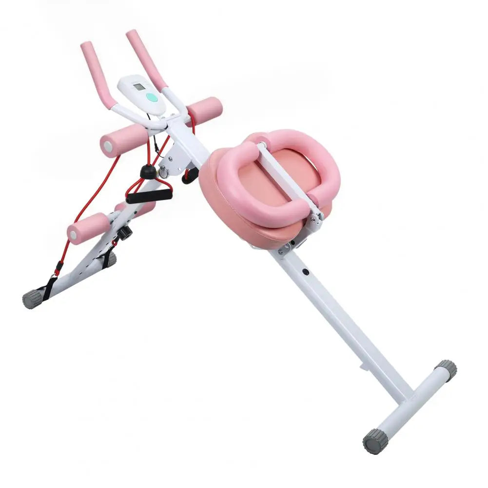 Adjustable Abdominal Trainer Machine With LCD Display And Foam Handles