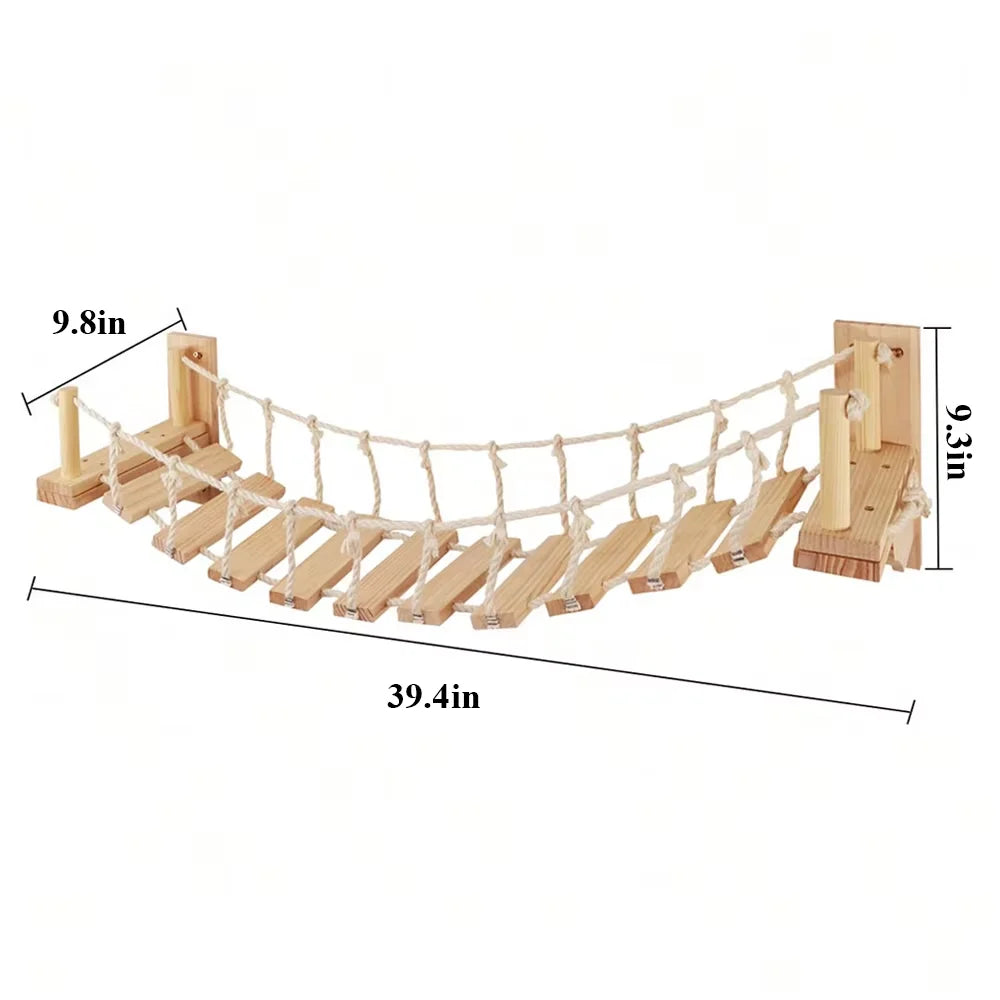 CWV Wall Mounted Cat Bridge With Sisal Climbing Surface