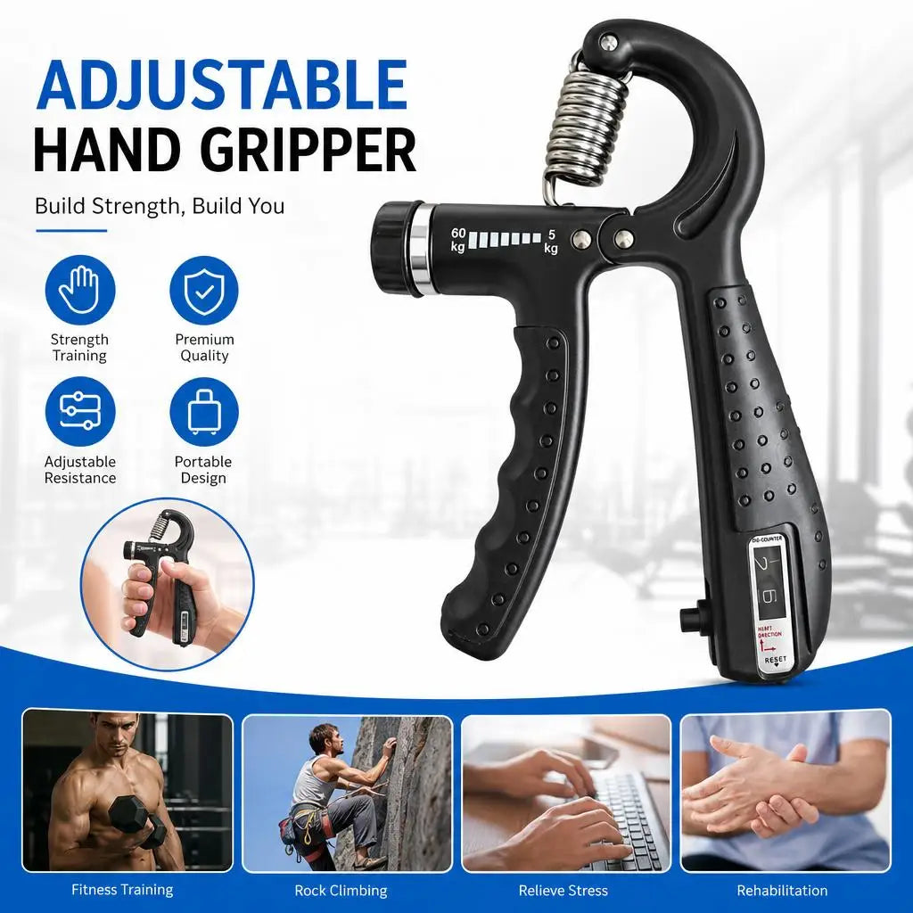 Adjustable Spring Grip Strengthener for Finger Wrist and Forearm Training