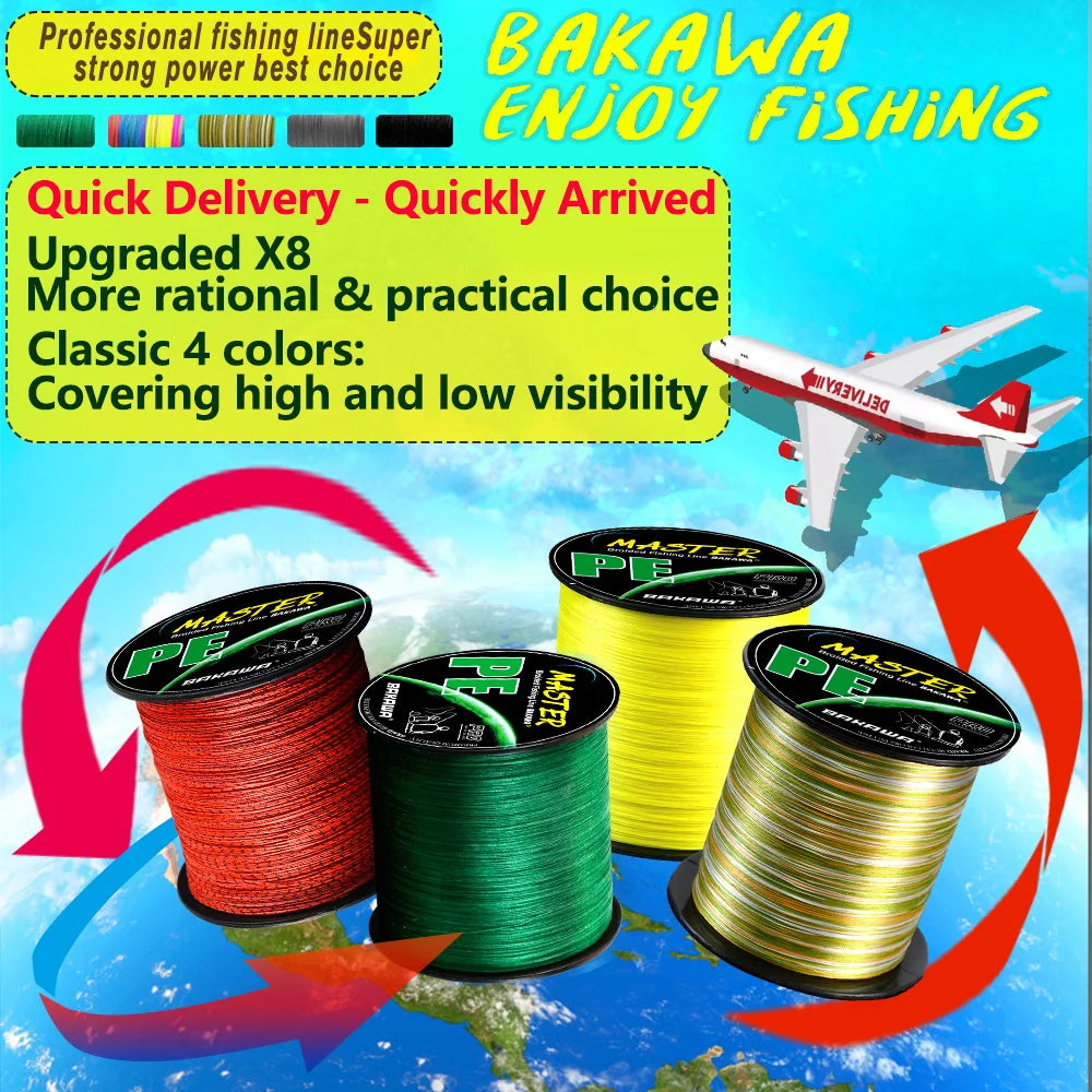 Bakawa Premium Braided Fishing Line For Saltwater Carp Angling