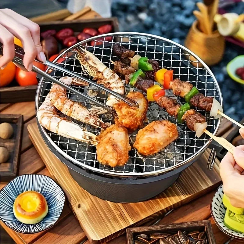 Cast Iron Charcoal And Alcohol Outdoor Camping Cooking Stove