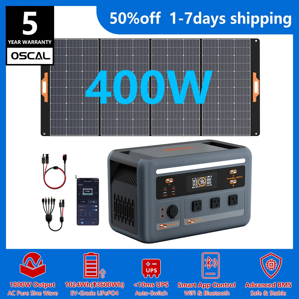 OSCAL PowerMax 1800 SE Portable LiFePO4 Power Station