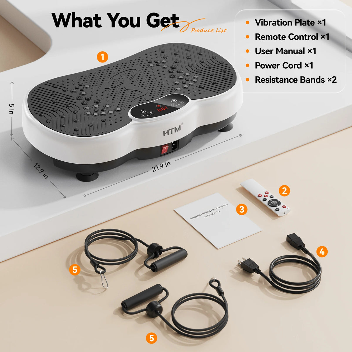 HTM Whole Body Vibration Fitness Plate With Calorie Counter Machine