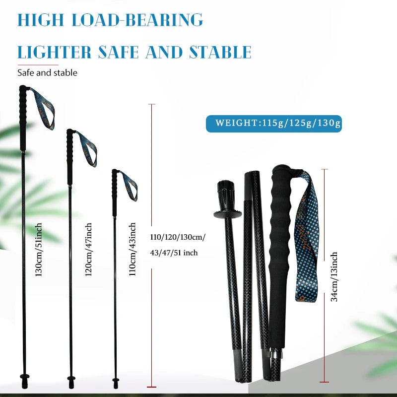Ok Healing T800 Carbon Fiber Telescopic Hiking Trekking Poles
