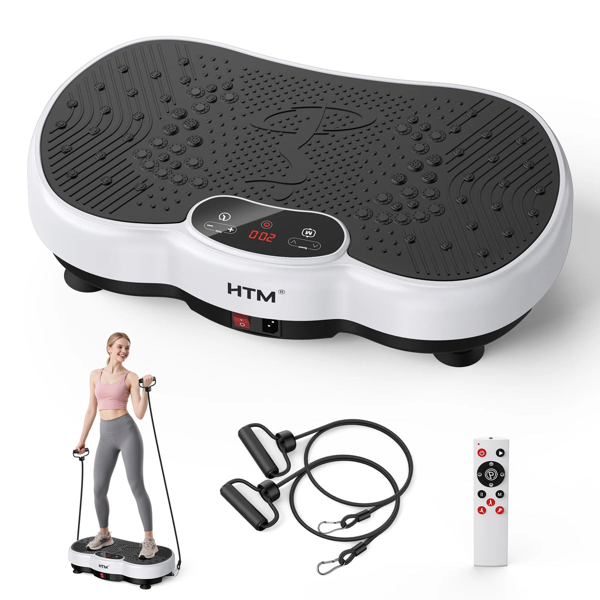 HTM Whole Body Vibration Fitness Plate With Calorie Counter Machine