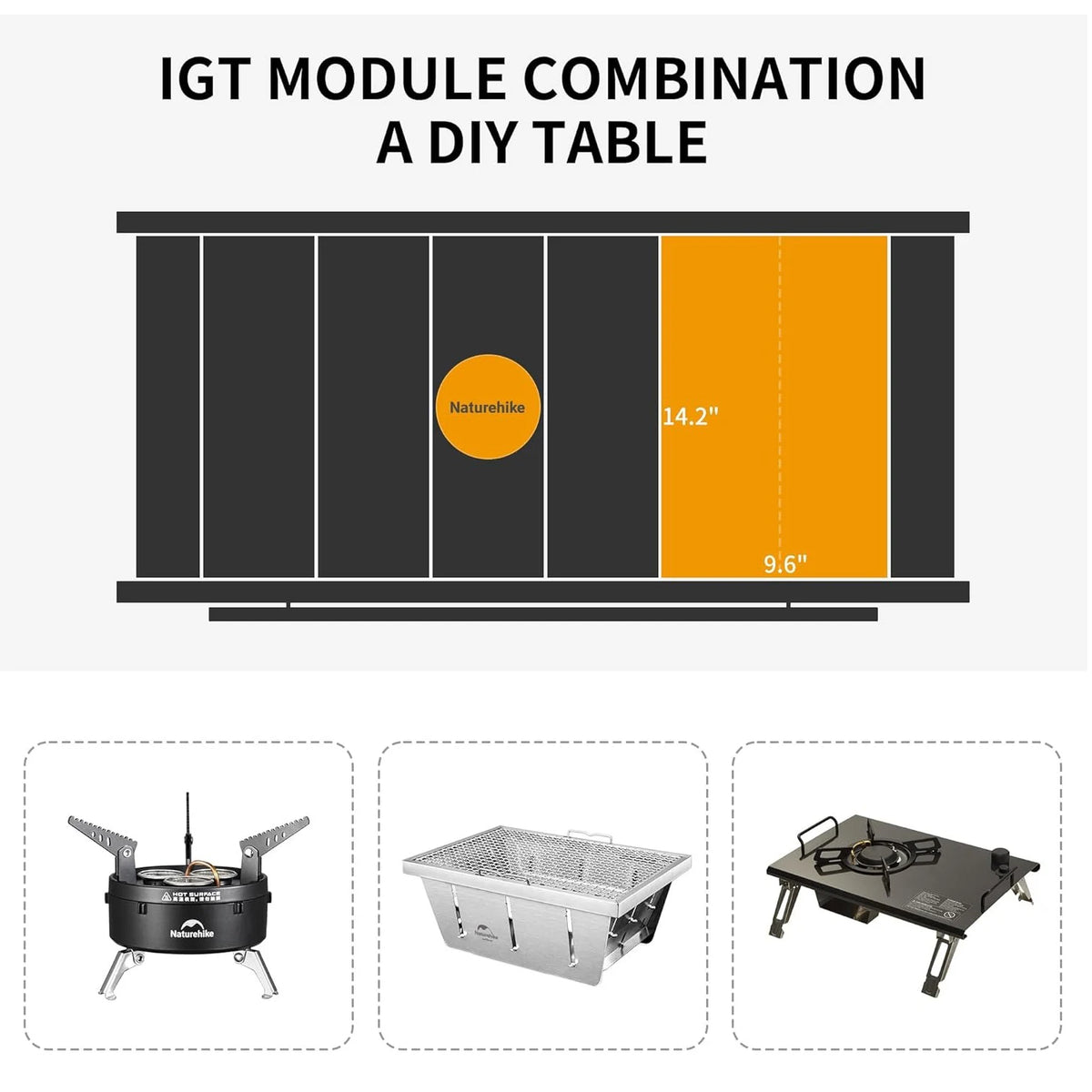 Naturehike Aluminum IGT Outdoor Camping Grill Table