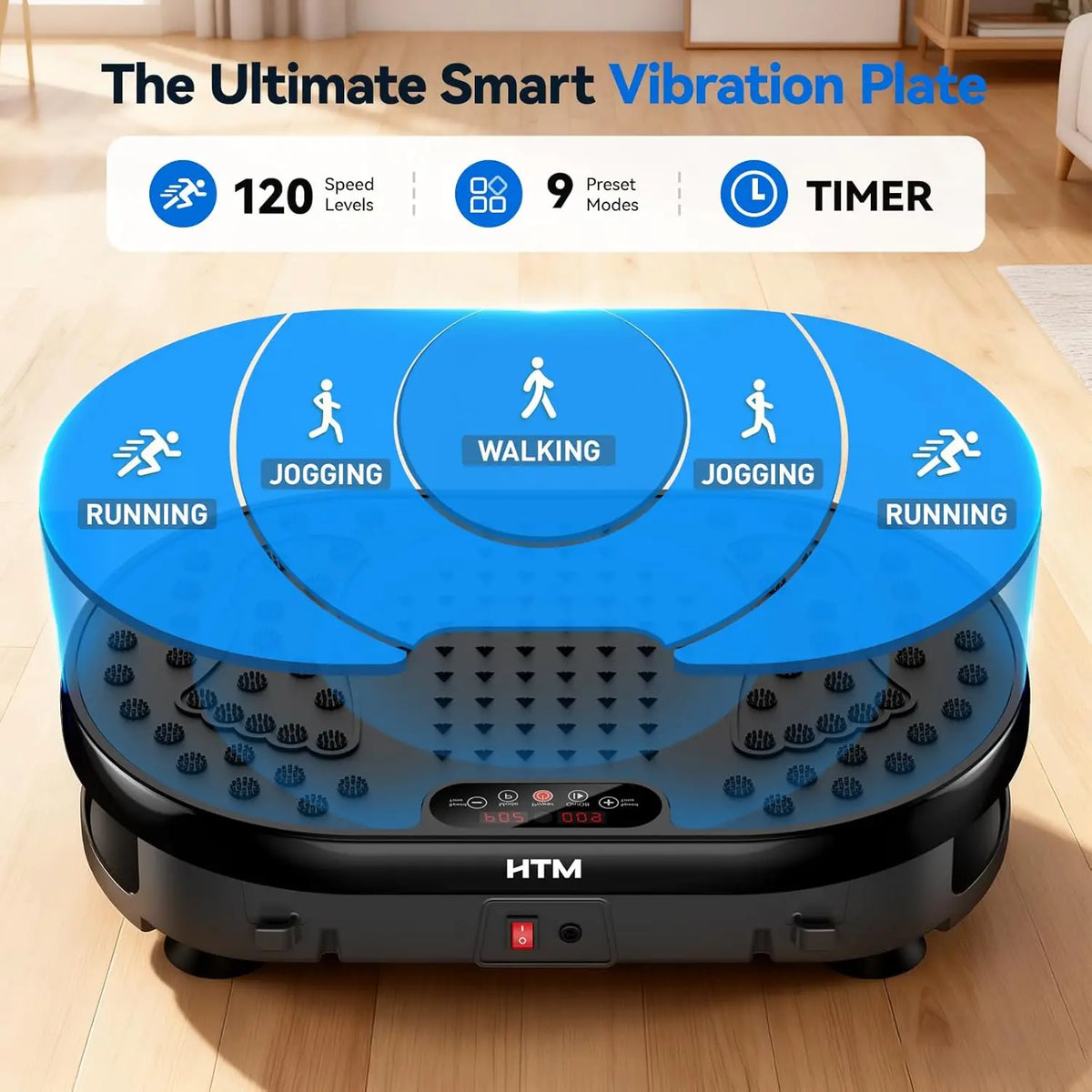 HTM Whole Body Vibration Plate Exercise Machine With Remote Control