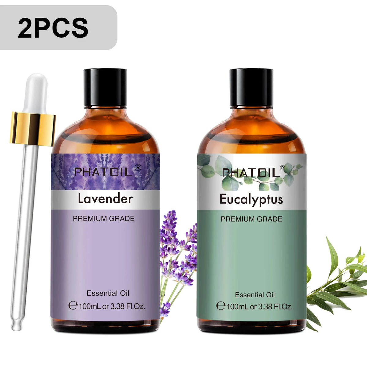 Phatoil Essential Oils Set Vanilla Lavender Sandalwood Lemon Cinnamon