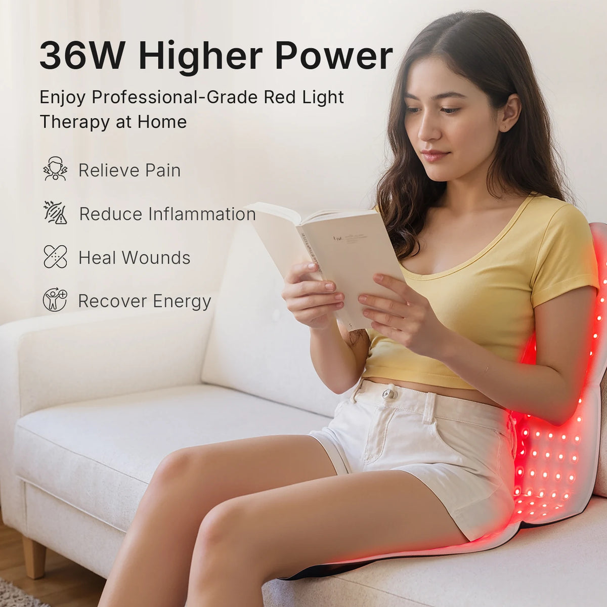 Hello Face Red Light Therapy Pad Dual Wavelength Infrared LEDs