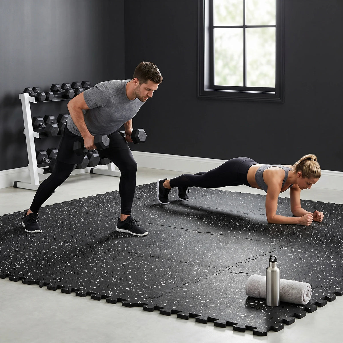 Interlocking EVA Foam Exercise Mats for Home Gym and Workouts