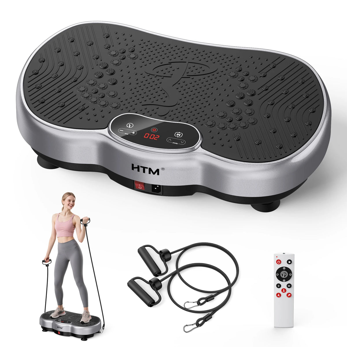 HTM Whole Body Vibration Fitness Plate With Calorie Counter Machine