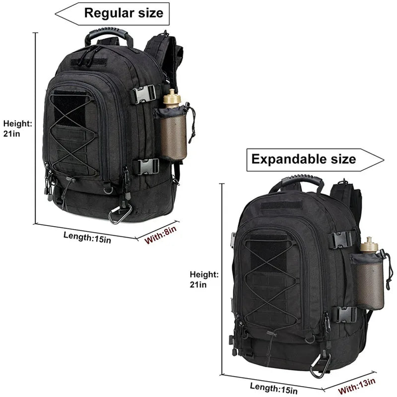 LQARMY Military Tactical MOLLE Backpack for Outdoor Hiking