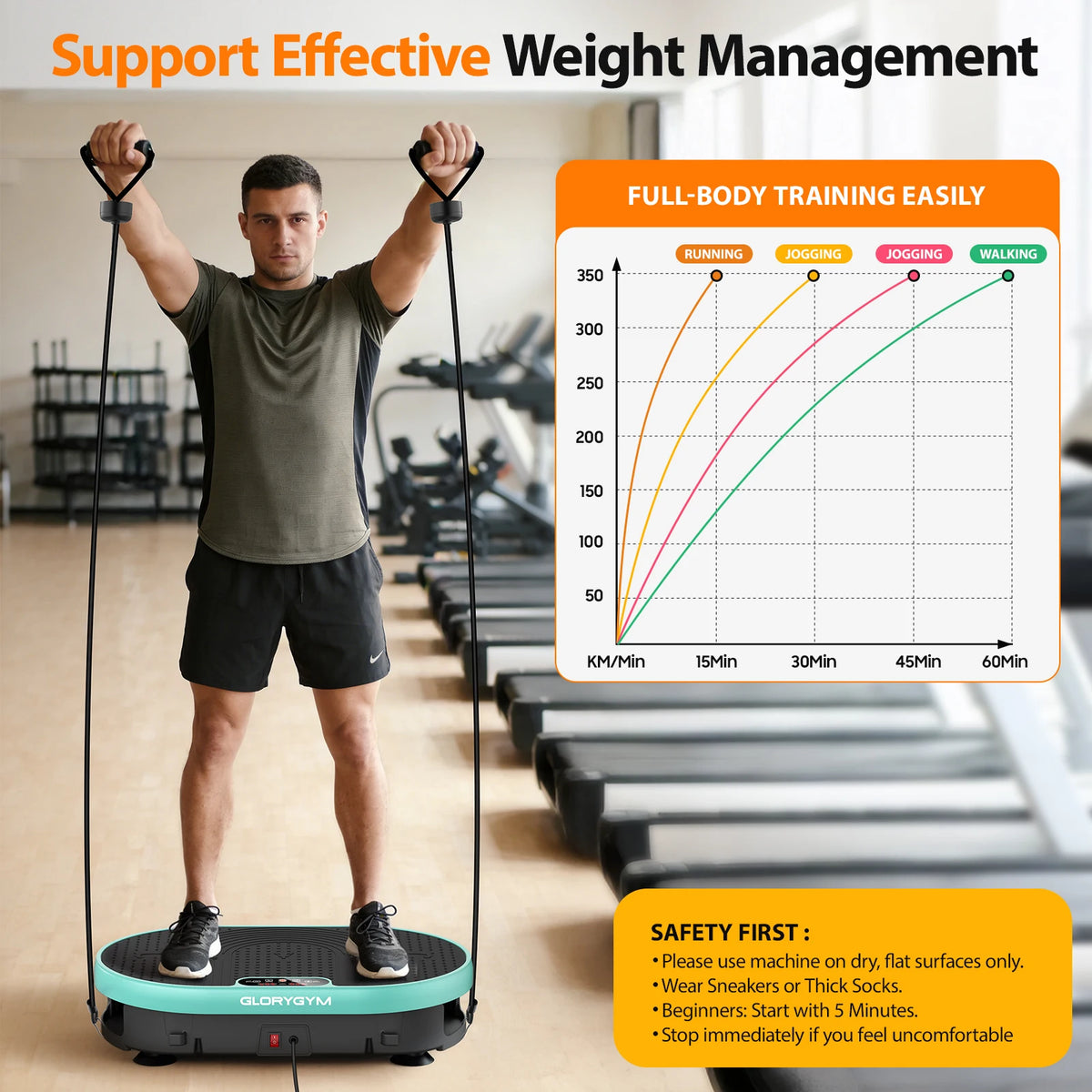 LED Display Whole Body Vibration Plate Exercise Machine Fitness Equipment