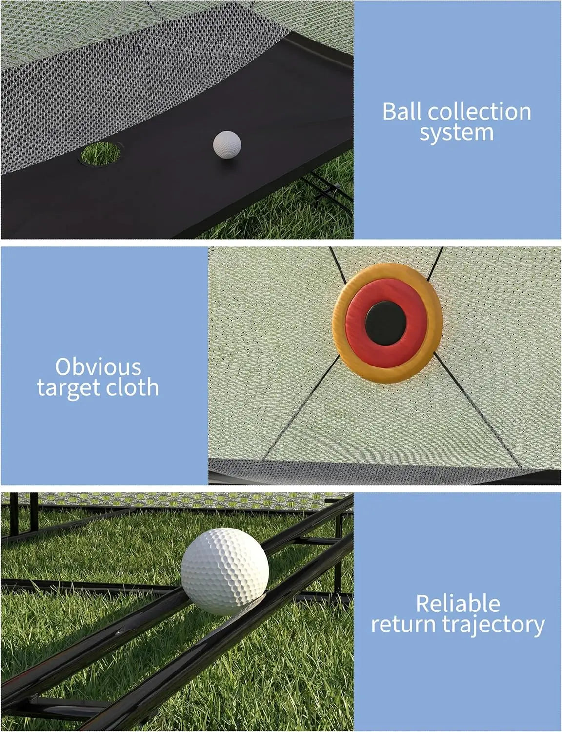 HiMISS Golf Hitting Practice Net With Automatic Ball Retrieval