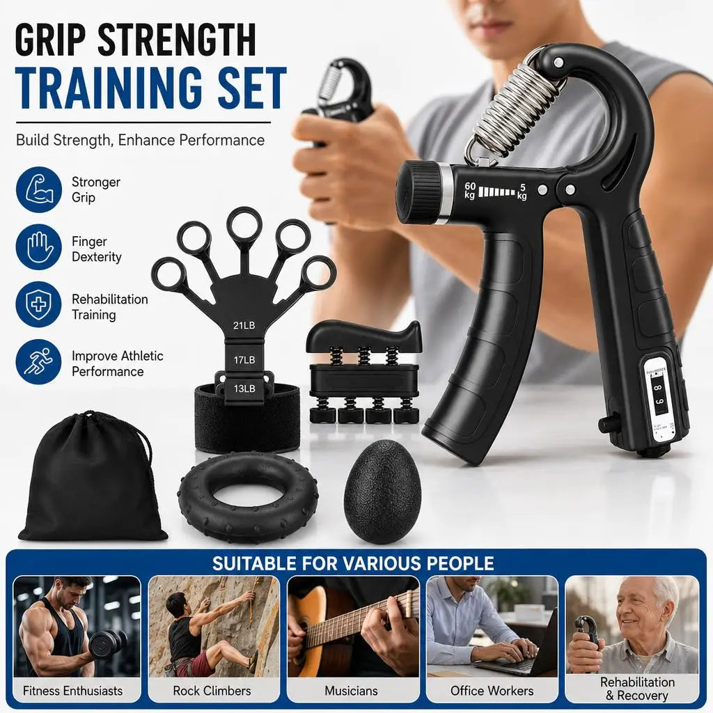 Adjustable Spring Grip Strengthener for Finger Wrist and Forearm Training