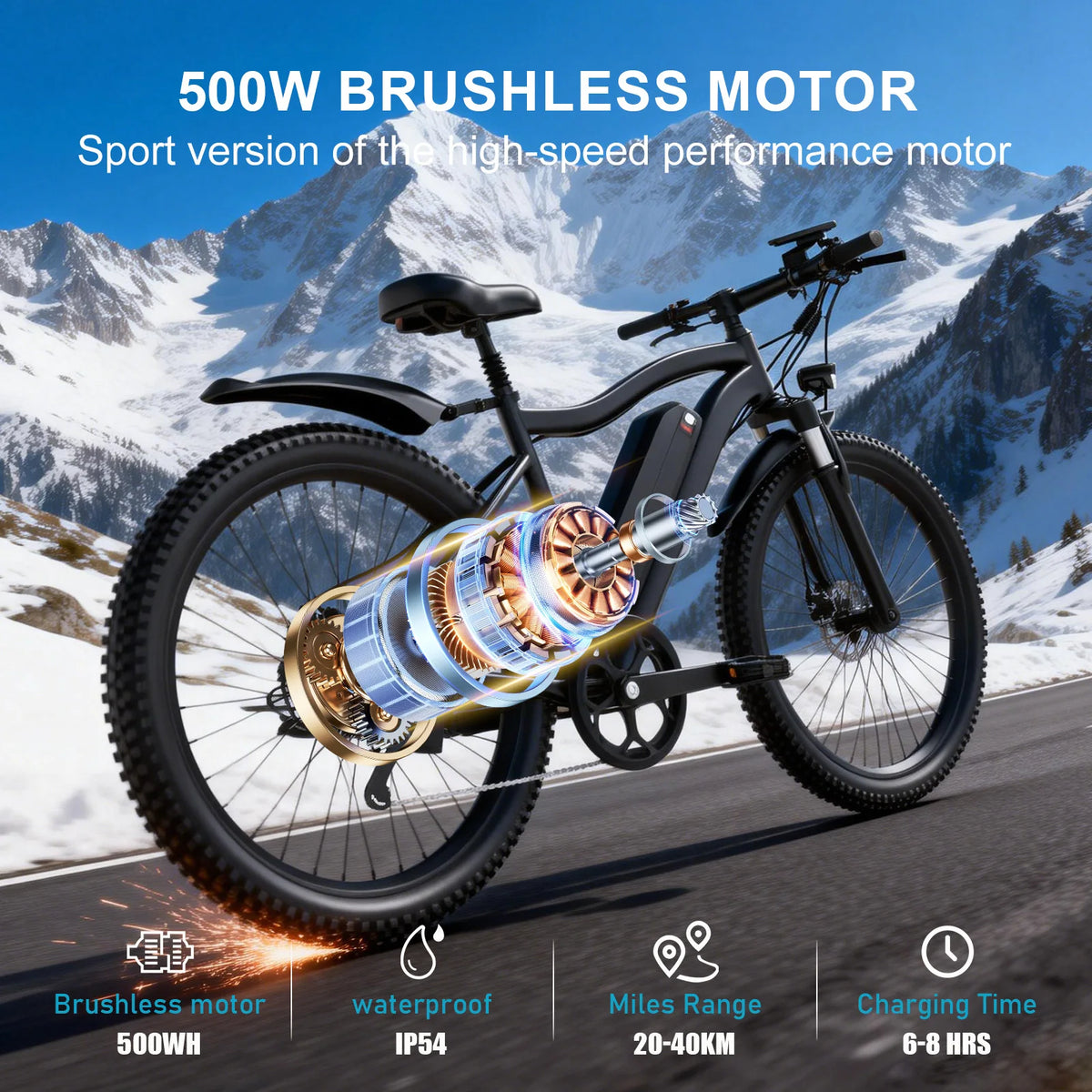 Toofly Electric Mountain Bike With 500W Motor And Removable Battery