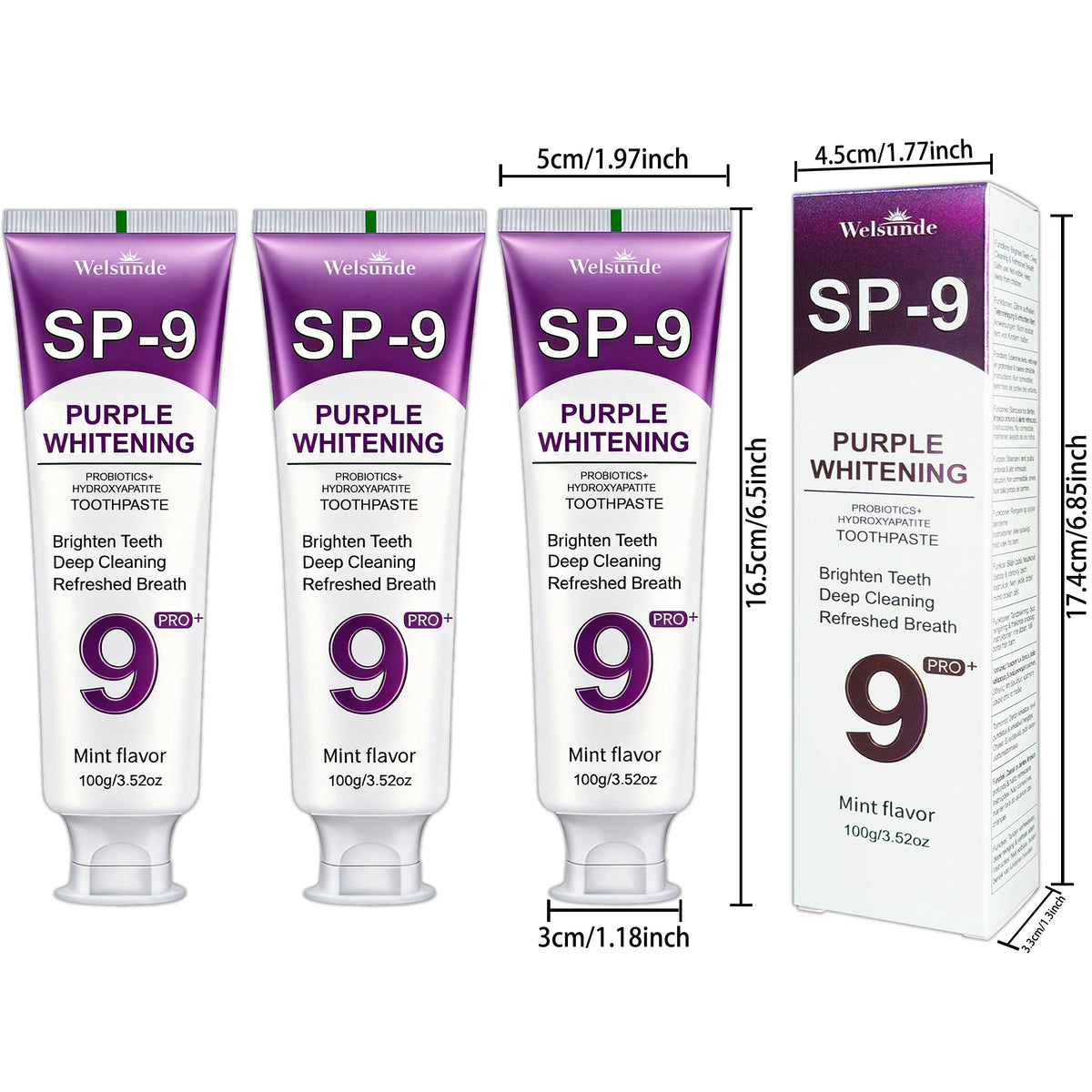 Welsunde Hydroxyapatite Toothpaste For Teeth Whitening And Fresh Breath