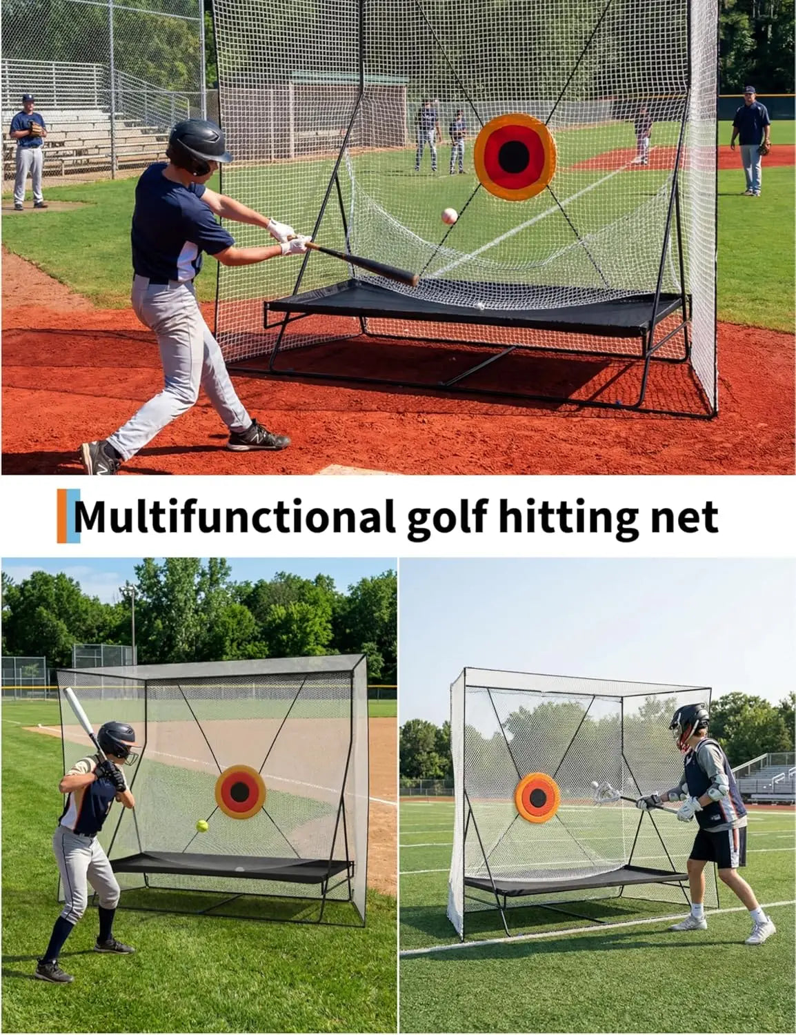 HiMISS Golf Hitting Practice Net With Automatic Ball Retrieval