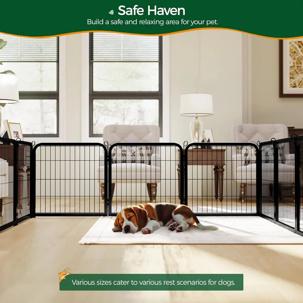 Heavy Duty Metal Outdoor Dog Playpen for Camping and Yard