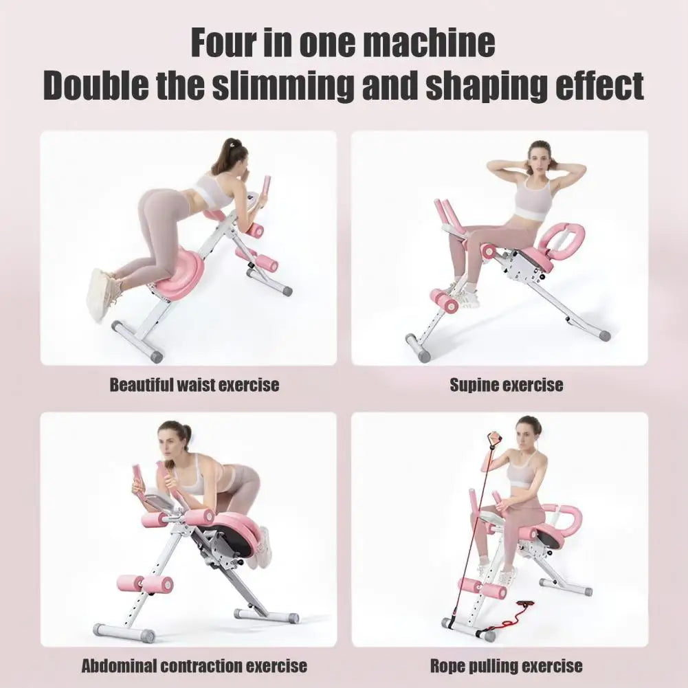 Adjustable Abdominal Trainer Machine With LCD Display And Foam Handles