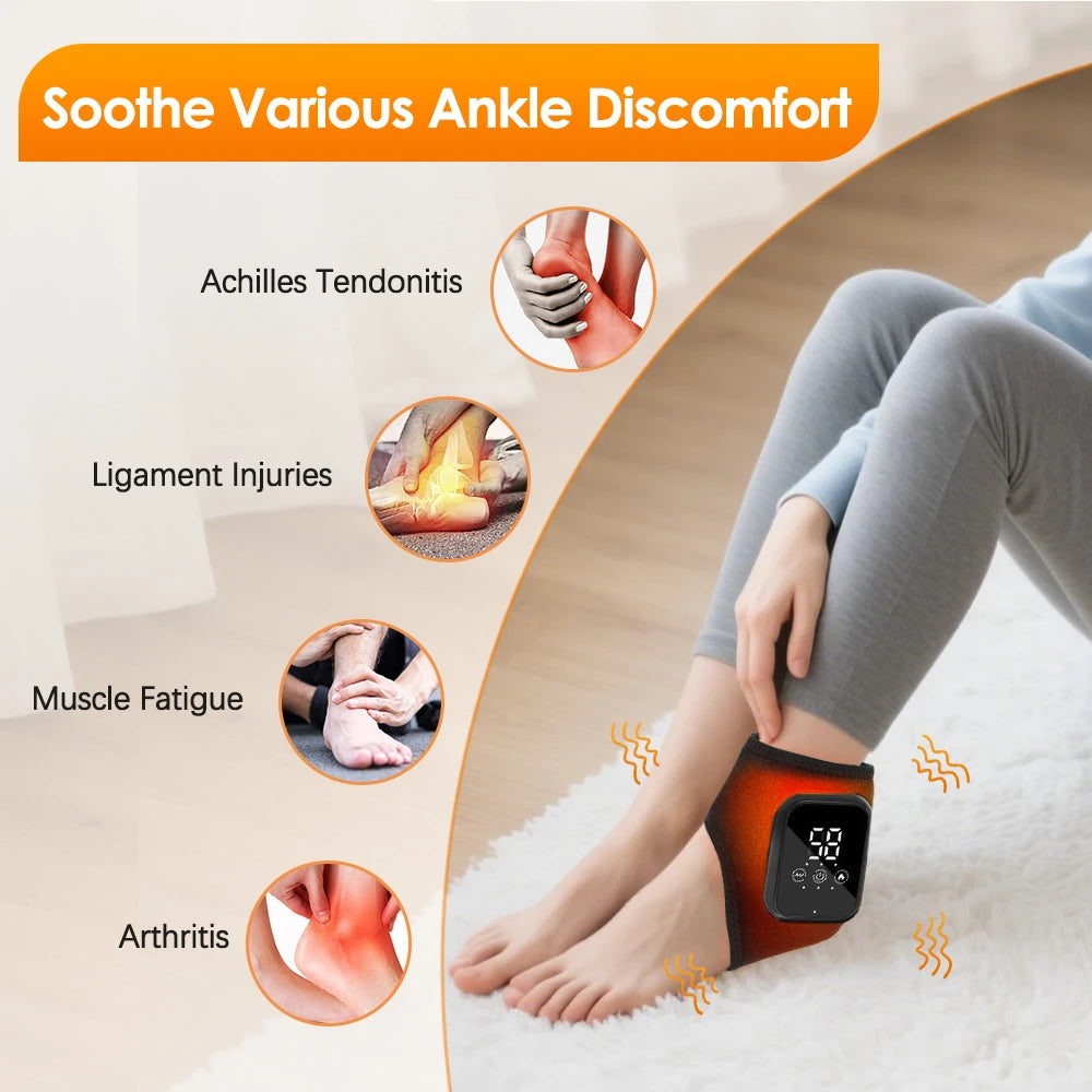 Hailicare Electric Heated Ankle Brace With Vibration Support