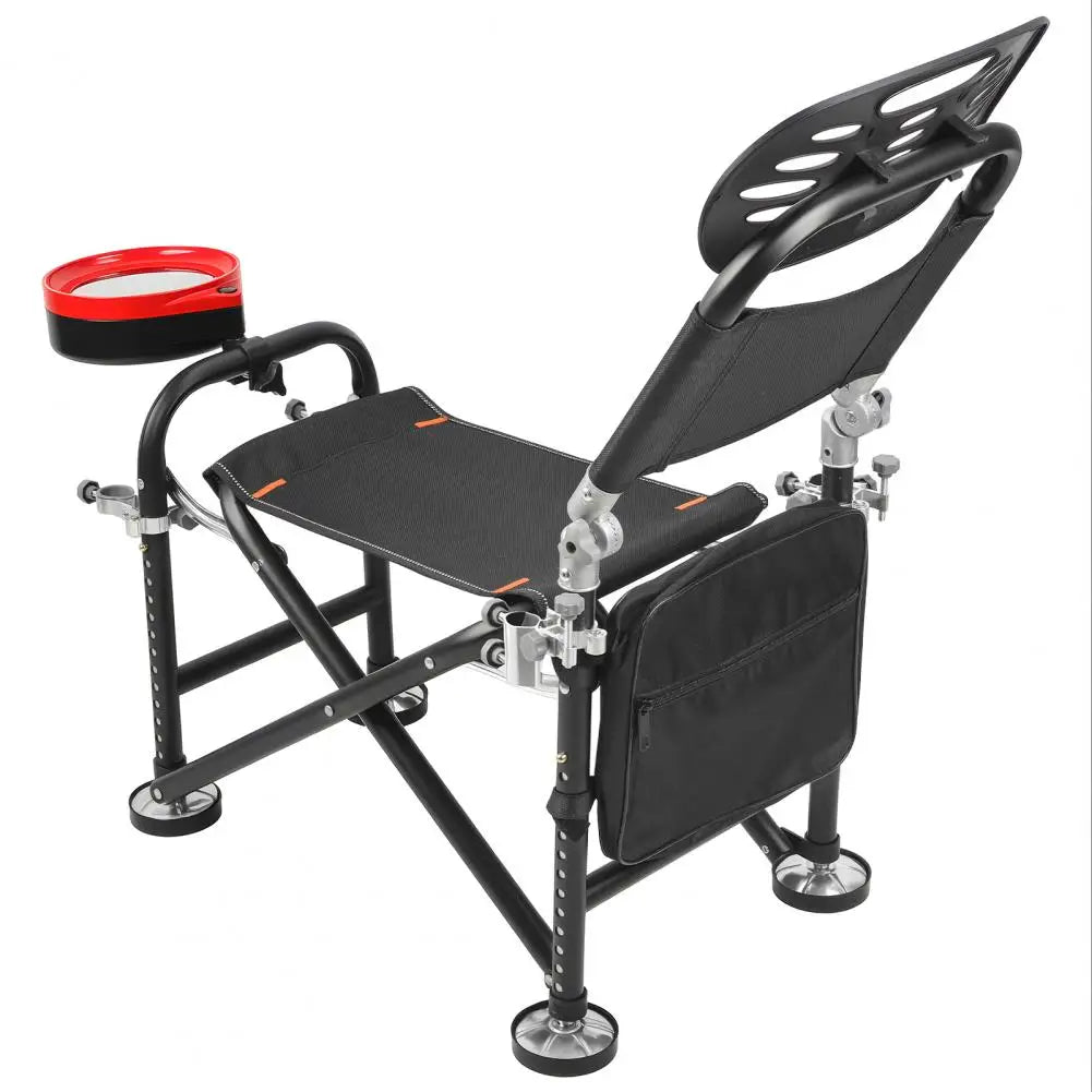Adjustable Folding Fishing Chair With 13 Gears Backrest Rod Holder