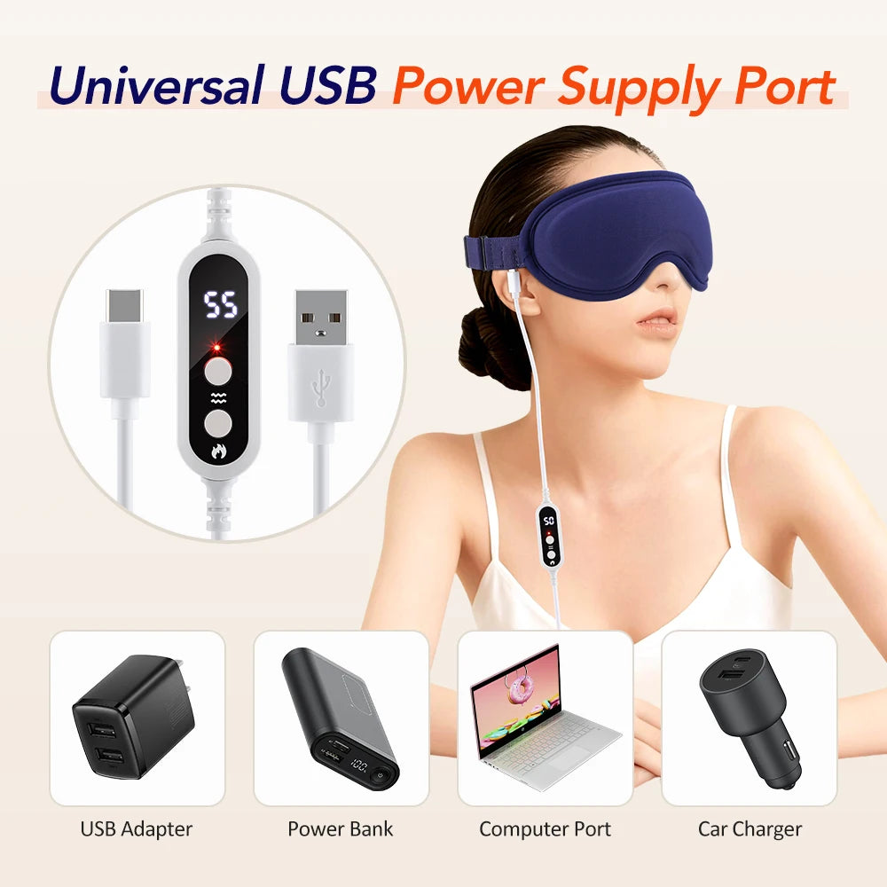 PASTSKY 3D Heated Eye Massager Mask With Smart Timer Control