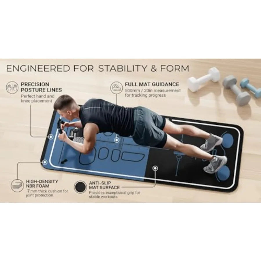 Non Slip Ab Roller Exercise Mat With Durable Storage Bag