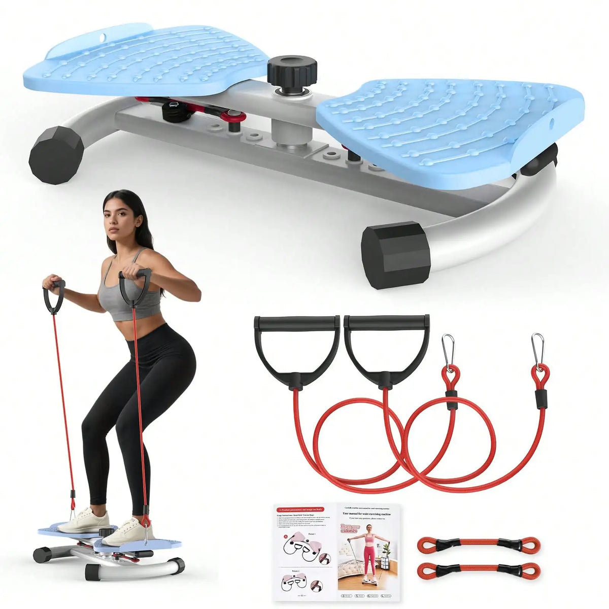 Twist Waist Disc Board With Resistance Bands For Home Fitness