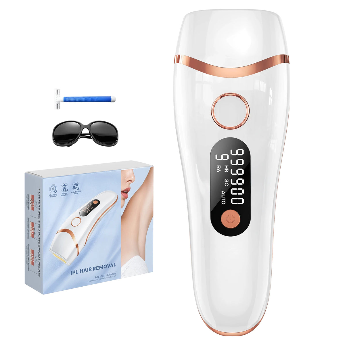 LYSMOSKI IPL Hair Removal Device With Ice Cooling Function